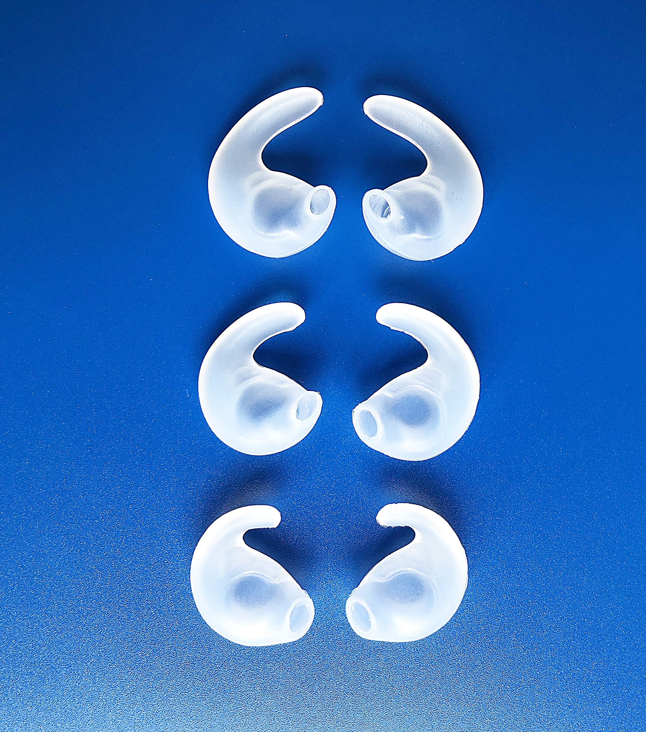 6pcs : 3 Pairs S/M/L (CL-WRM) Left and Right Side Stabilizers Earbuds Wing Helper Ear tips for Jawbone ERA Black Streak, Bronze Streak, Red Streak and Silver Cross Bluetooth Headsets