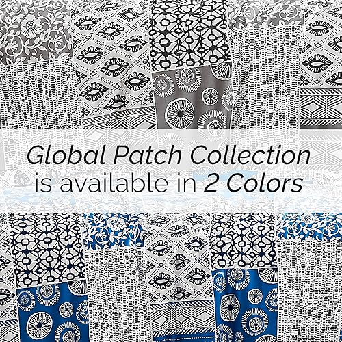 Miniatura 8 de Southshore Fine Living, Inc. Global Patch Collection - Funda alternativa al plumón para todas las estaciones, juego de edredón de 3 piezas de gran