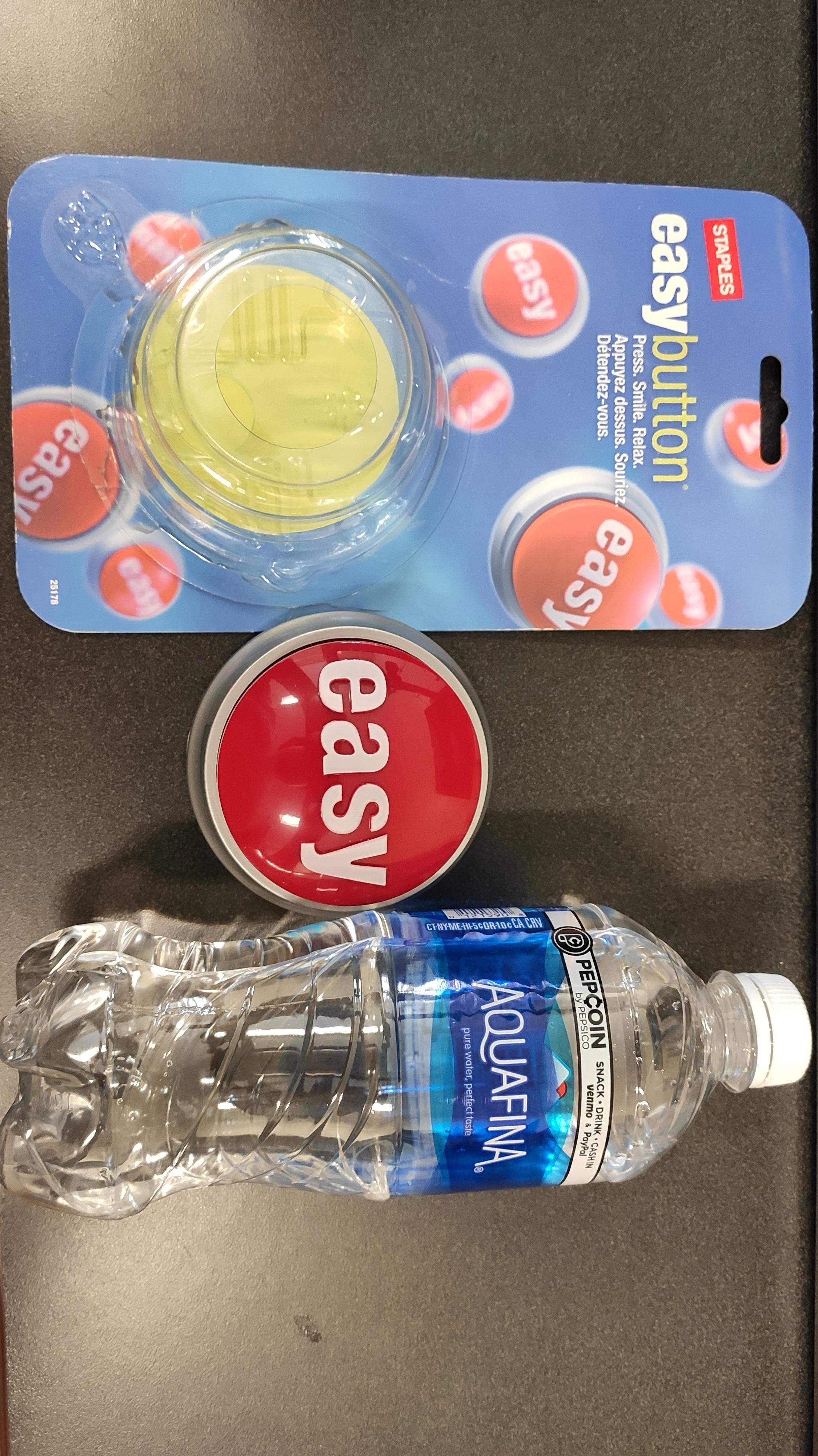 Staples Talking EASY BUTTON Complete Red/Silver Office