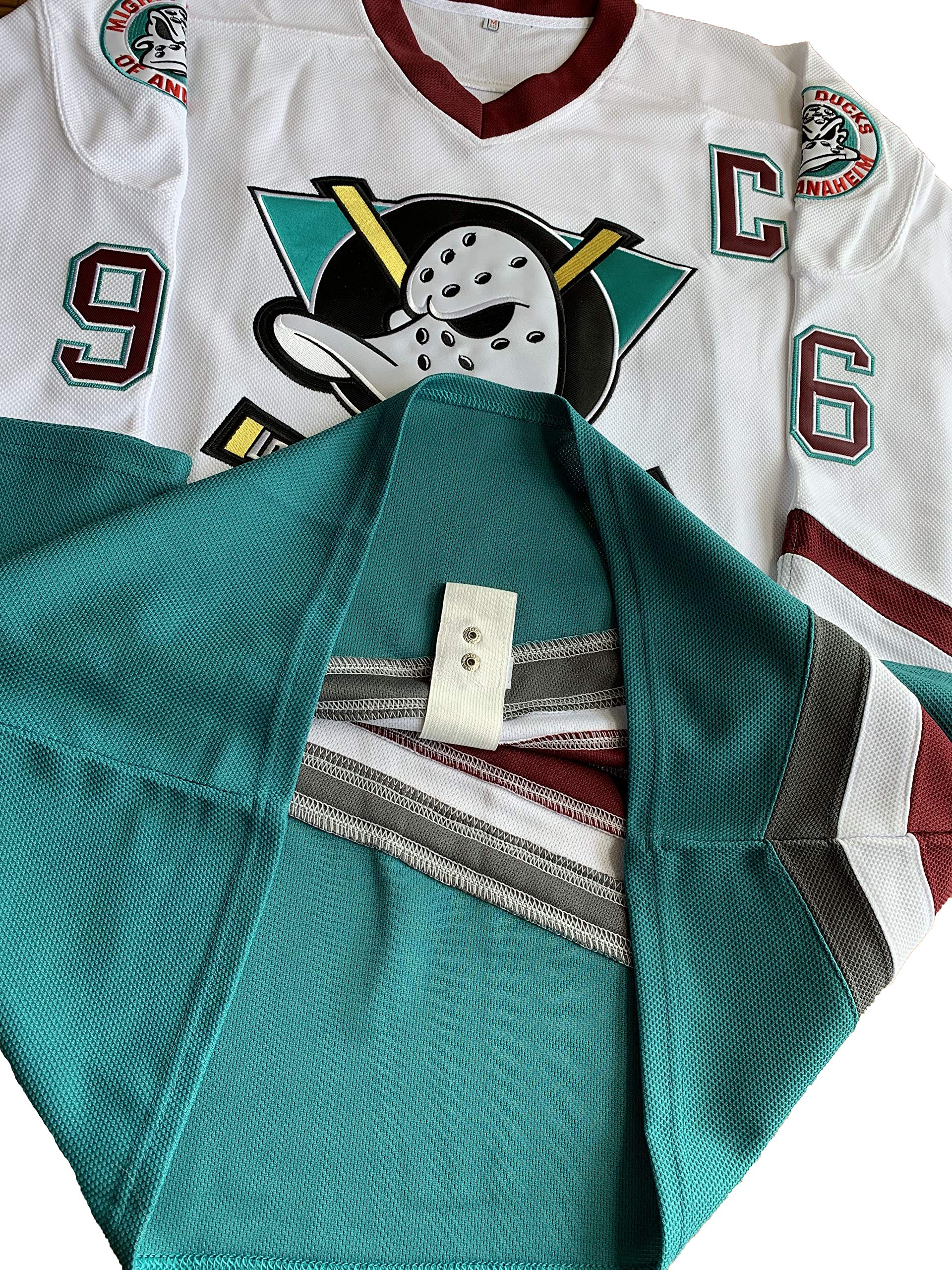 Hombres Mighty Ducks 33 Greg Goldberg 96 Charlie Conway 99 Adam Banks - Camisetas de hockey sobre hielo