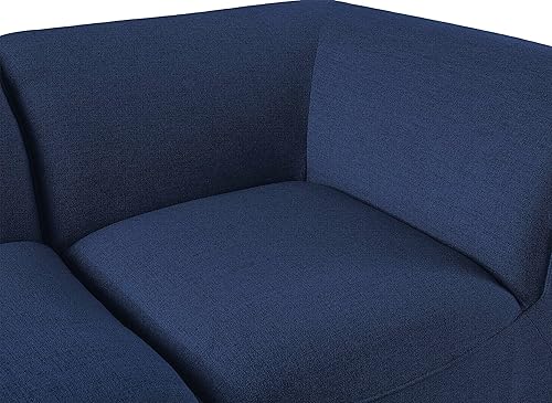 Miniatura 7 de Meridian Furniture 683Navy-Sec7B Colección Miramar Modern | Modular, tapizado modular con textura de lino contemporáneo, azul marino, 175 pulgadas