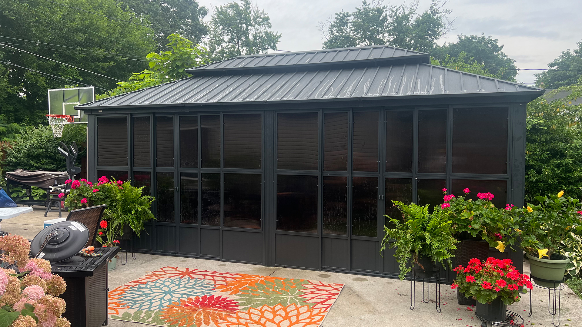 PURPLE LEAF 12' X 20' Sunroom with Light Permanent Hardtop Gazebo