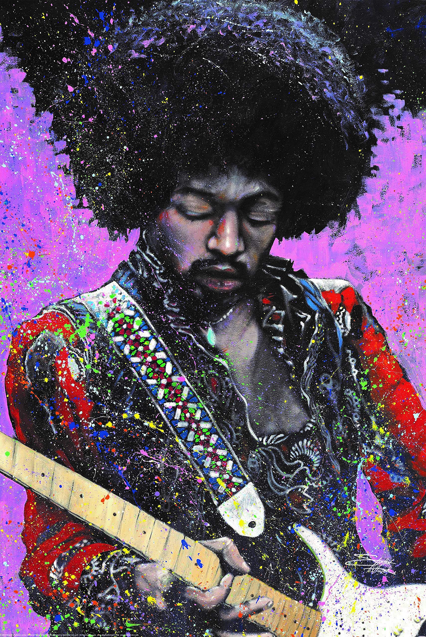 Jimi Hendrix Purple Haze Art Poster (24 x 36 inches) : Amazon.ca: Home