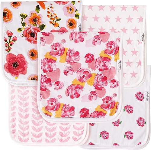 Paños para eructos de triple capa Paquete de 5, algodón orgánico, grandes, suaves y absorbentes, toallas para eructos para bebés