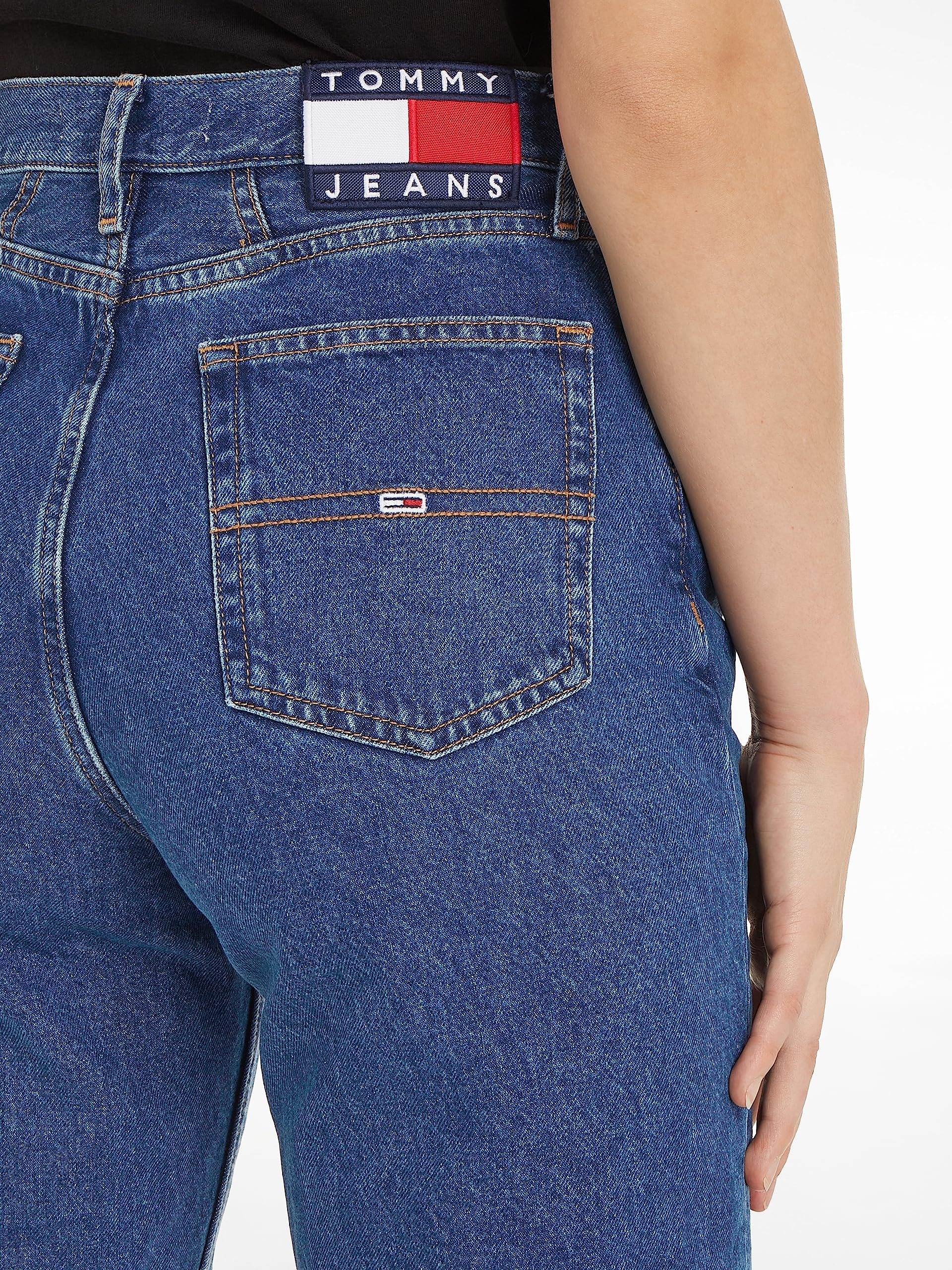 Tommy Jeans - Mom Jean Uhr Tprd NOS 6033 Dw0dw14708, Pantaloni Donna