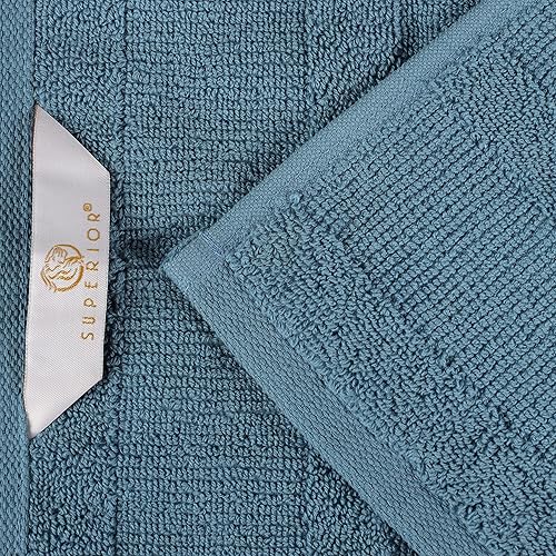 Vista 91 de Superior Roma Cotton - Juego de toallas surtidas de 6 piezas, altamente absorbentes, acanaladas, de secado rápido, para ducha, artículos básicos