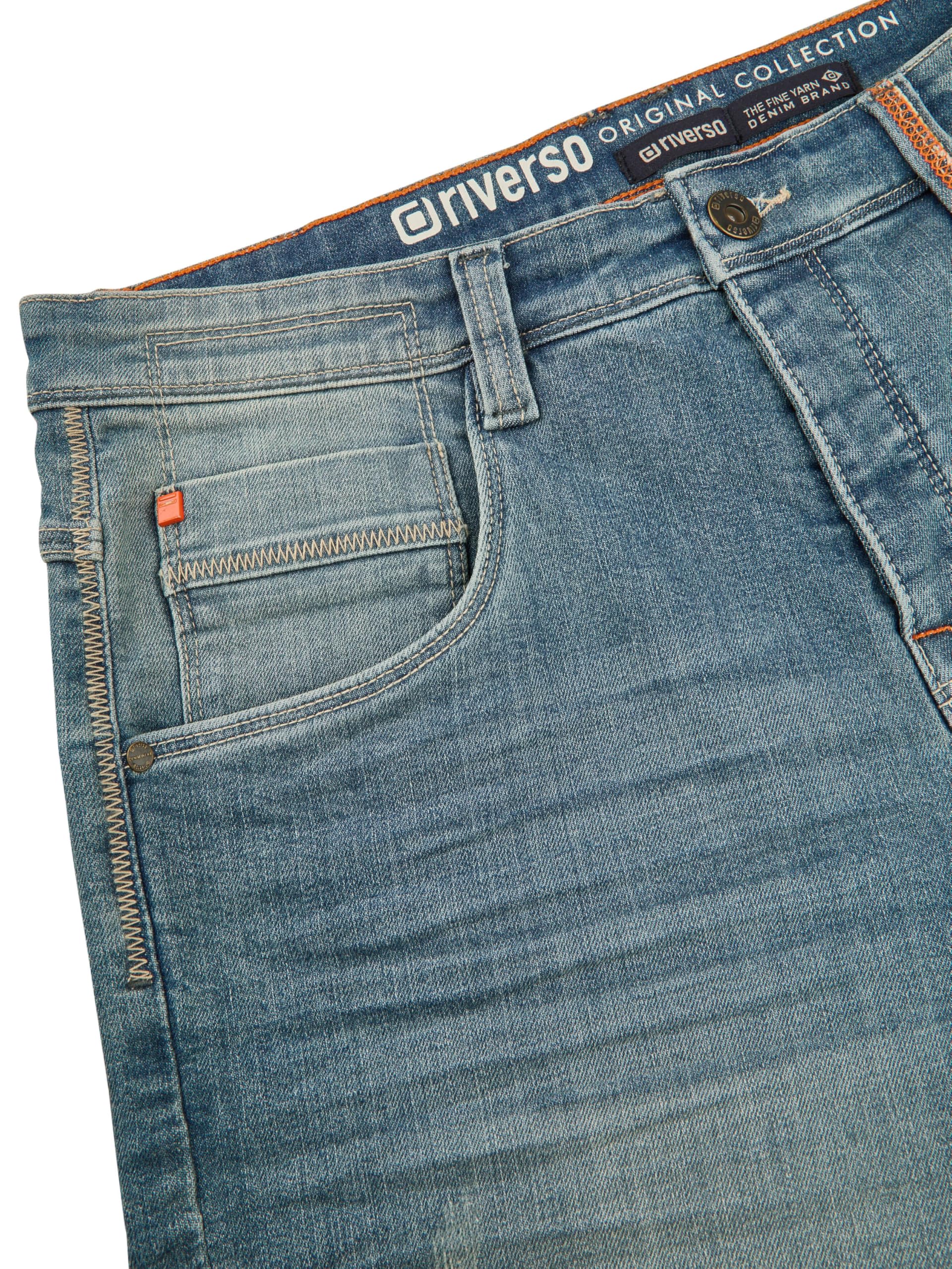 riverso Jeans Shorts Herren Stretch Kurz Regular Fit RIVTom Kurze Hosen