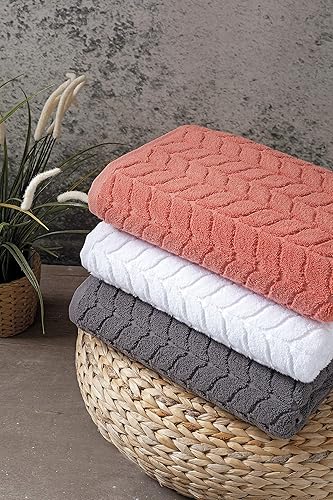 Miniatura 3 de BAGNO MILANO Toallas de baño de lujo de algodón turco para spa, de secado rápido, gruesas y de felpa (azul petróleo, toalla de baño)