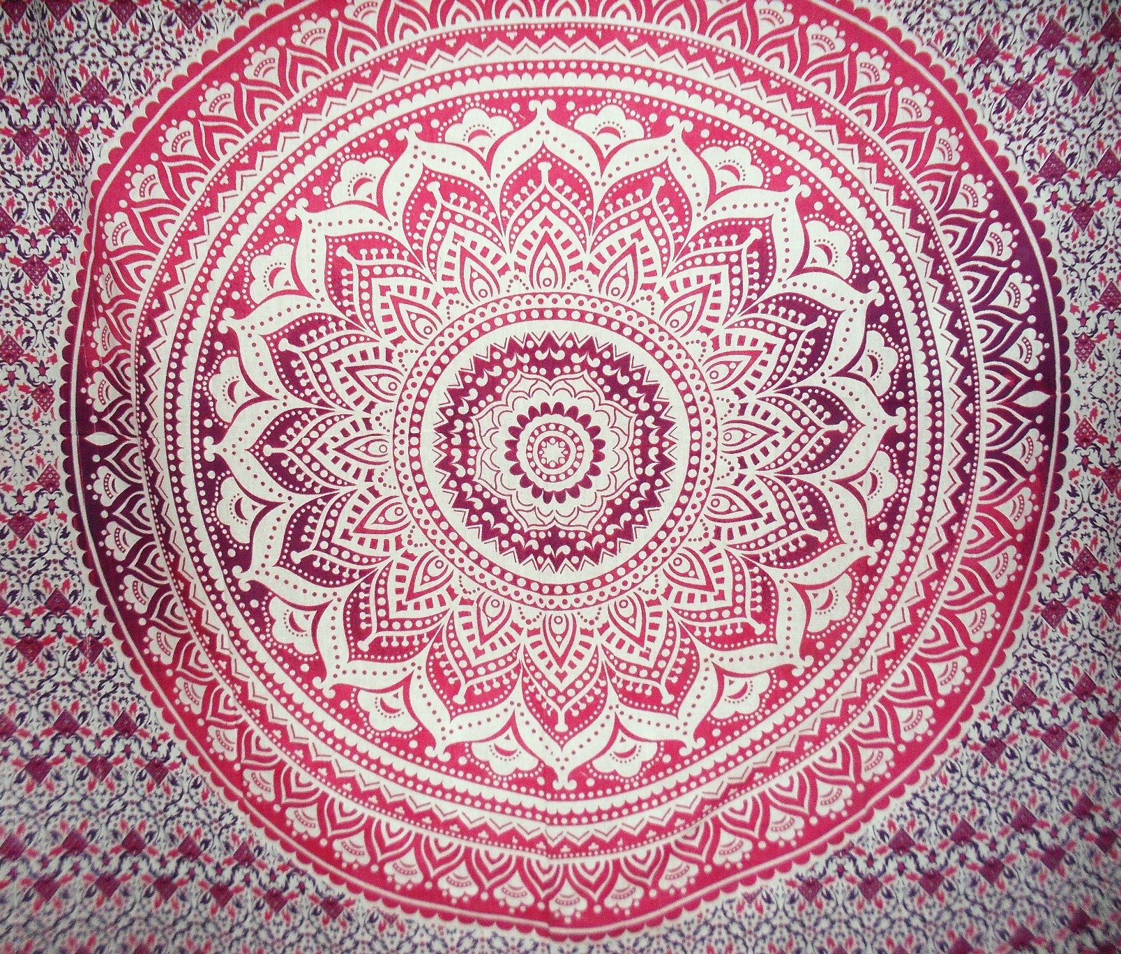 Amazon.co.jp: Traditional Jaipur Ombre Mandala壁掛け、インドの