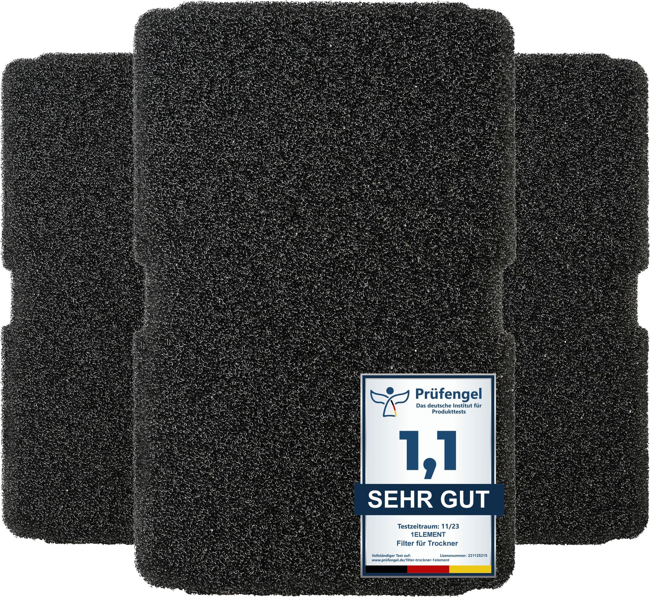 3 Filter für Beko Trockner 2964840100 – Ersatz für Wärmepumpentrockner & Kondenstrockner – Kompatibel mit Grundig, Blomberg, Elektra Bregenz – Flusensieb Filterschaum