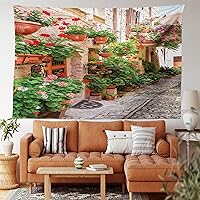 Vista 26 de Ambesonne Tapiz de palmera, impresión de imagen de atardecer tropical, estilo vintage, playa de verano, para colgar en la pared para dormitorio