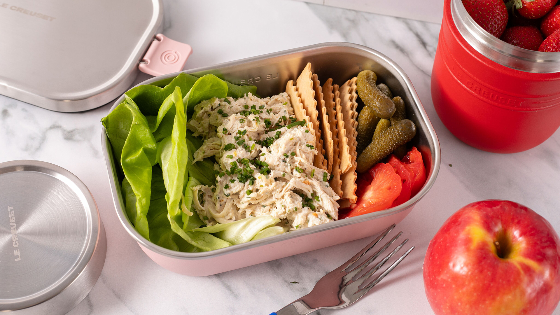 Amazon.com: Le Creuset Stainless Steel On The Go Lunch Box, 30 oz