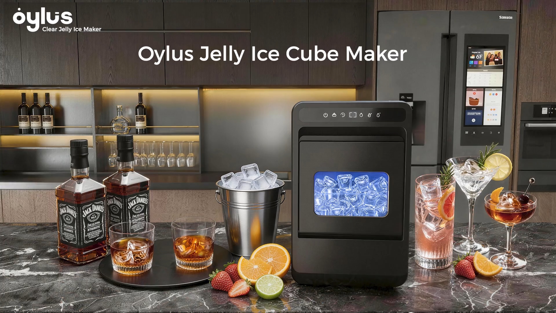 Image of Clear Ice Cube Maker, 8 Crystal Clear 1.2 inch Jelly Ice Cube Per Batch
