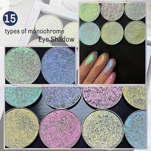 Miniatura 2 de MultiChrome - Sombra de ojos individual, cambio de color intenso, 100% vegano y libre de crueldad, más larga duración sin arrugas y sombra de ojos