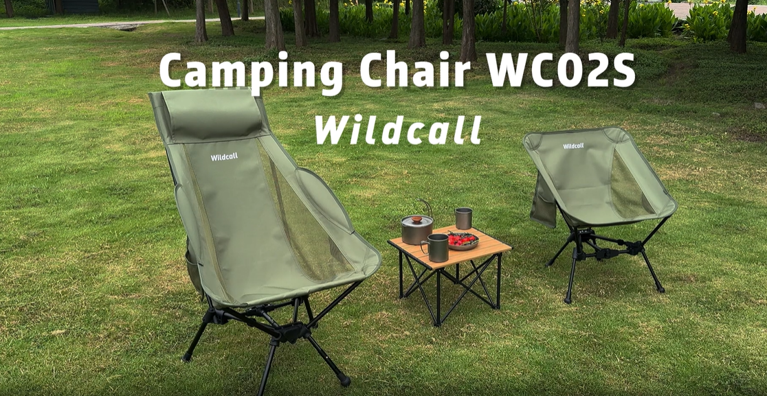 WildCall Silla Plegable Ligera para Camping Silla Anti-hundimiento, Negra miniatura 7