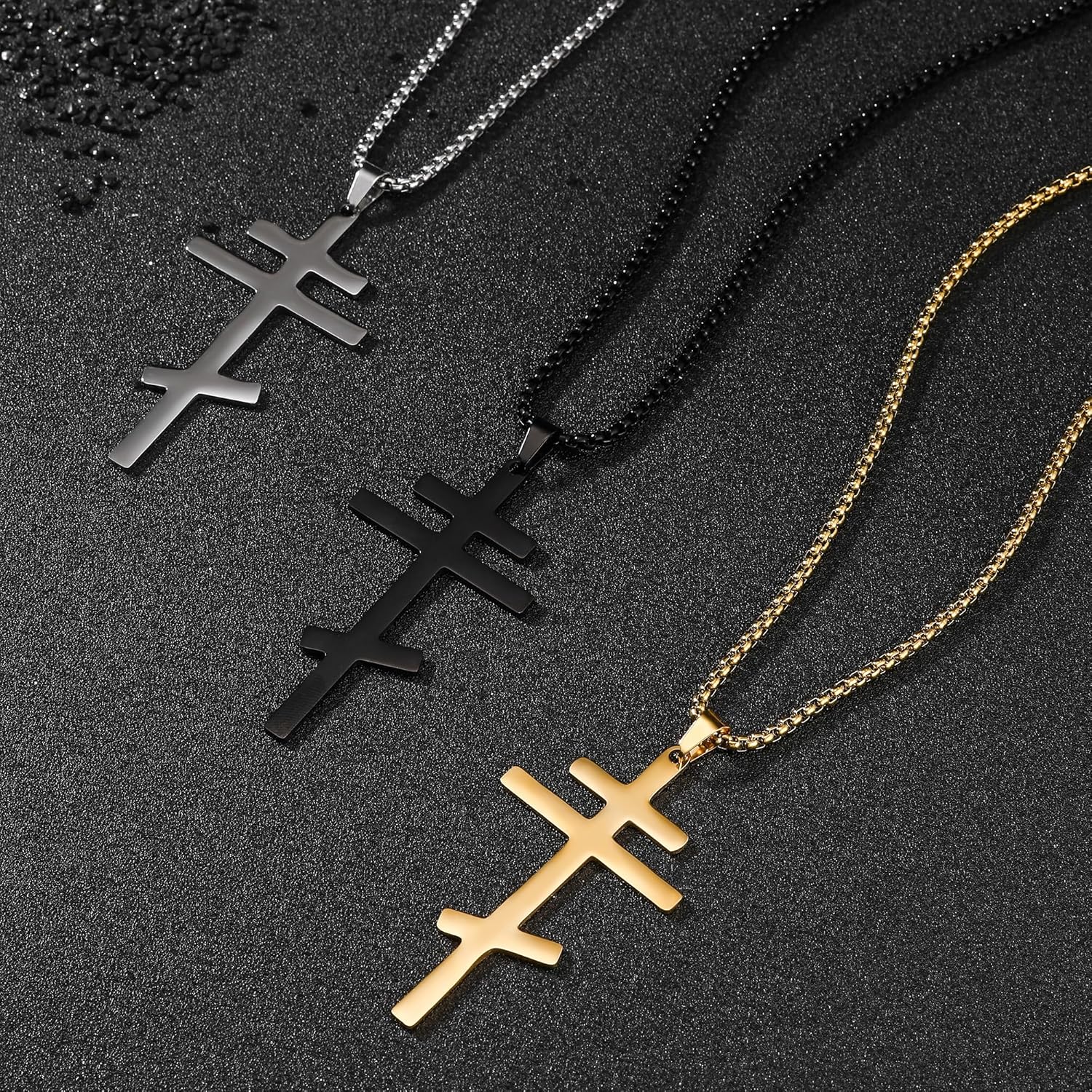 Russian Orthodox Cross Necklace For Men Stainless Steel Orthodox Cross Necklace Women - Image 4