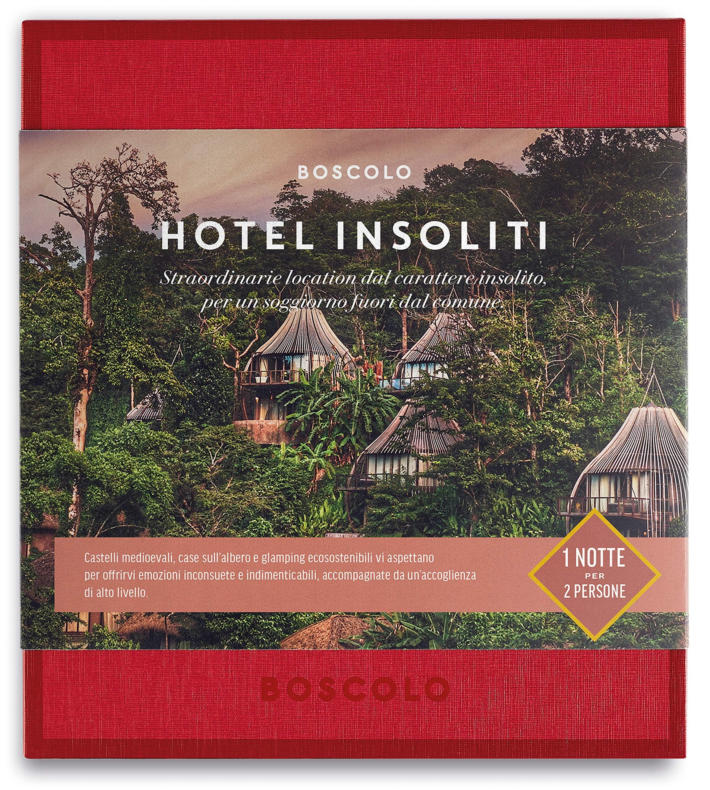 Boscolo Gift per Hotel Insoliti - Cofanetti Viaggio Regalo per 2 Persone, Idee Regalo Donna e Uomo Compleanno, 1 Notte in Hotel Insoliti + Colazione Inclusa, Idee per Regali Originali Valido 1 Anno