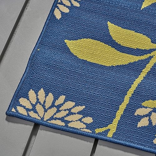 Miniatura 4 de Christopher Knight Home Tilda - Alfombra floral para exteriores, 5 x 8, azulverde