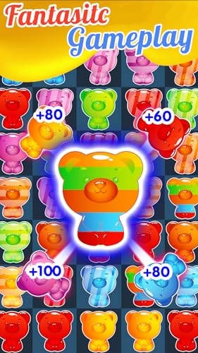 Candy Gummy Bears - Soda Match 3 Puzzle Games Free! Play the Legend of Yummy Candy Blast Mania (Top