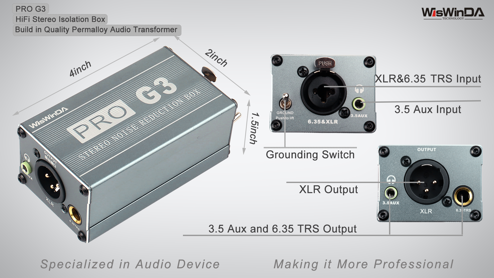 Amazon.com: XLR Ground Loop Isolator Hum Eliminator for Home