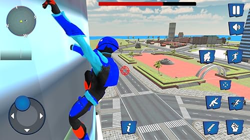 jogo de corda de missão de lutador de herói urbano de cidade voadora real