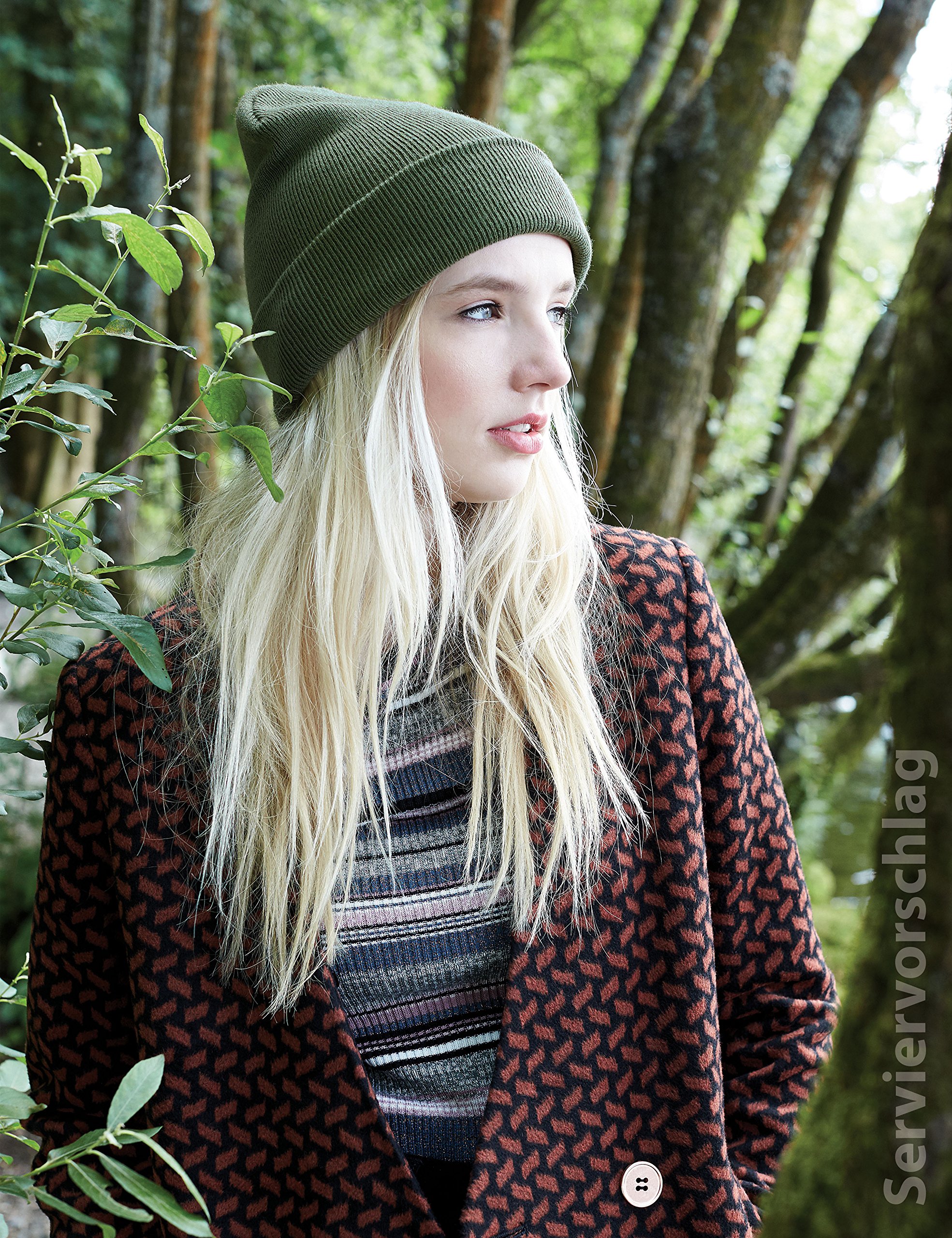 Baddery Angler Beanie - „Hecht“ - Bestickte Strickmütze | Warme Wintermütze für Herren & Damen