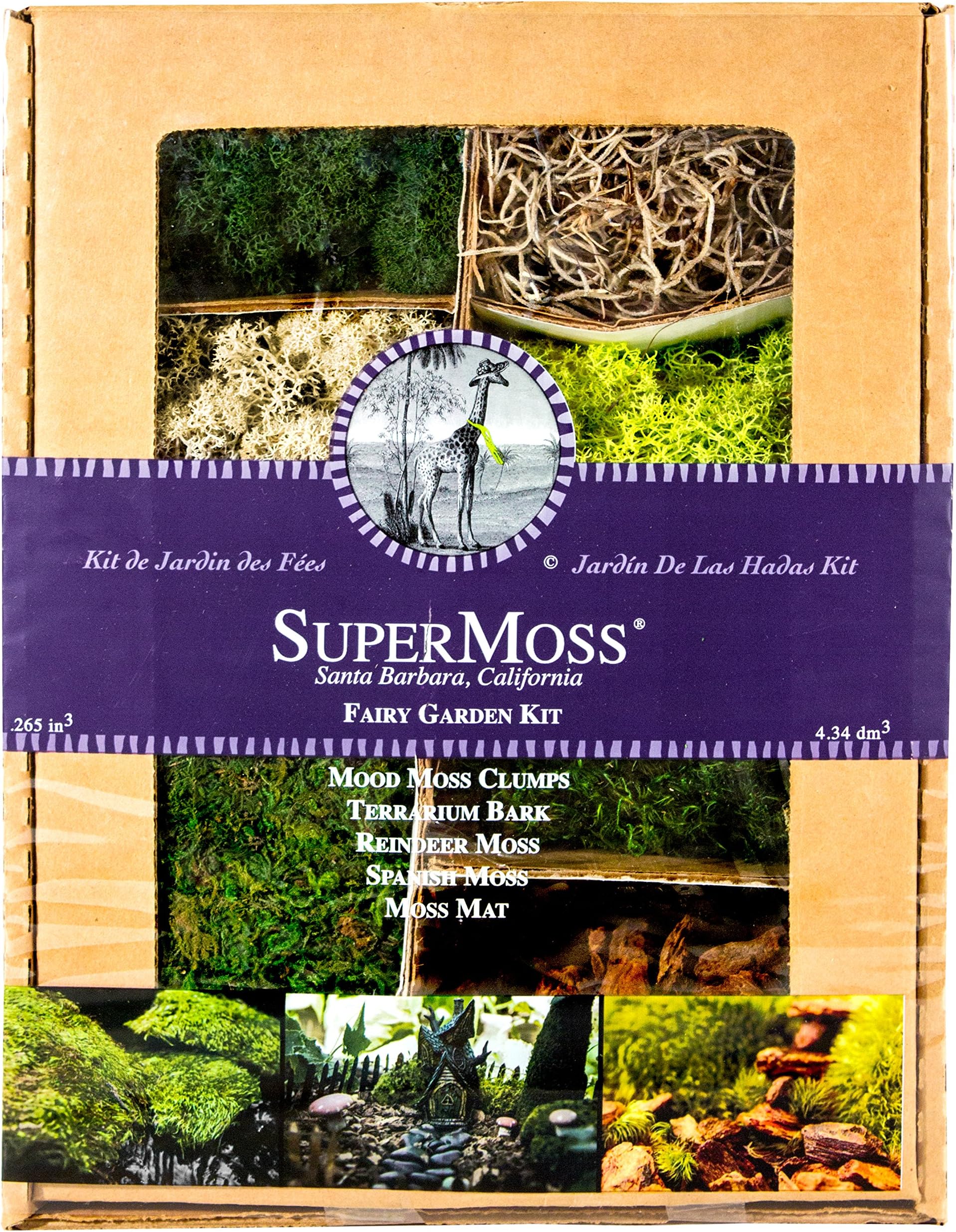 (50310) Fairy Garden Kit, Mixed Mosses, 4 oz., Multicolor