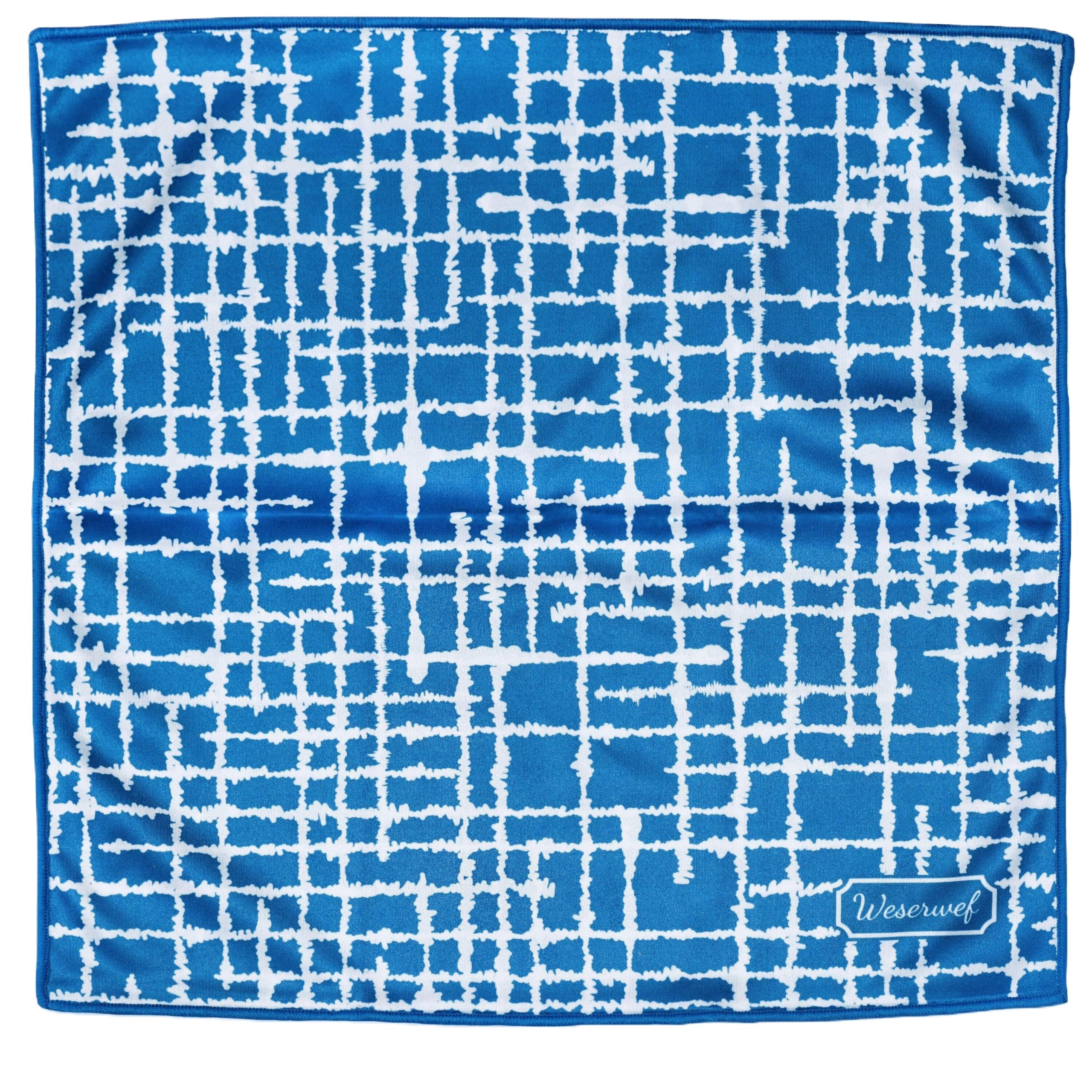 Weserwef® Paño de microfibra XXL de calidad óptica – 30 x 30 cm – para limpiar gafas, smartphone, tableta, cámara, paño de limpieza de gafas, paño de pantalla (azul)