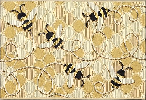 Miniatura 3 de Liora Manne Esencia - Tapete lavable a máquina, antideslizante, de perfil bajo, para interiores y exteriores, transicional, novedoso, jardín,