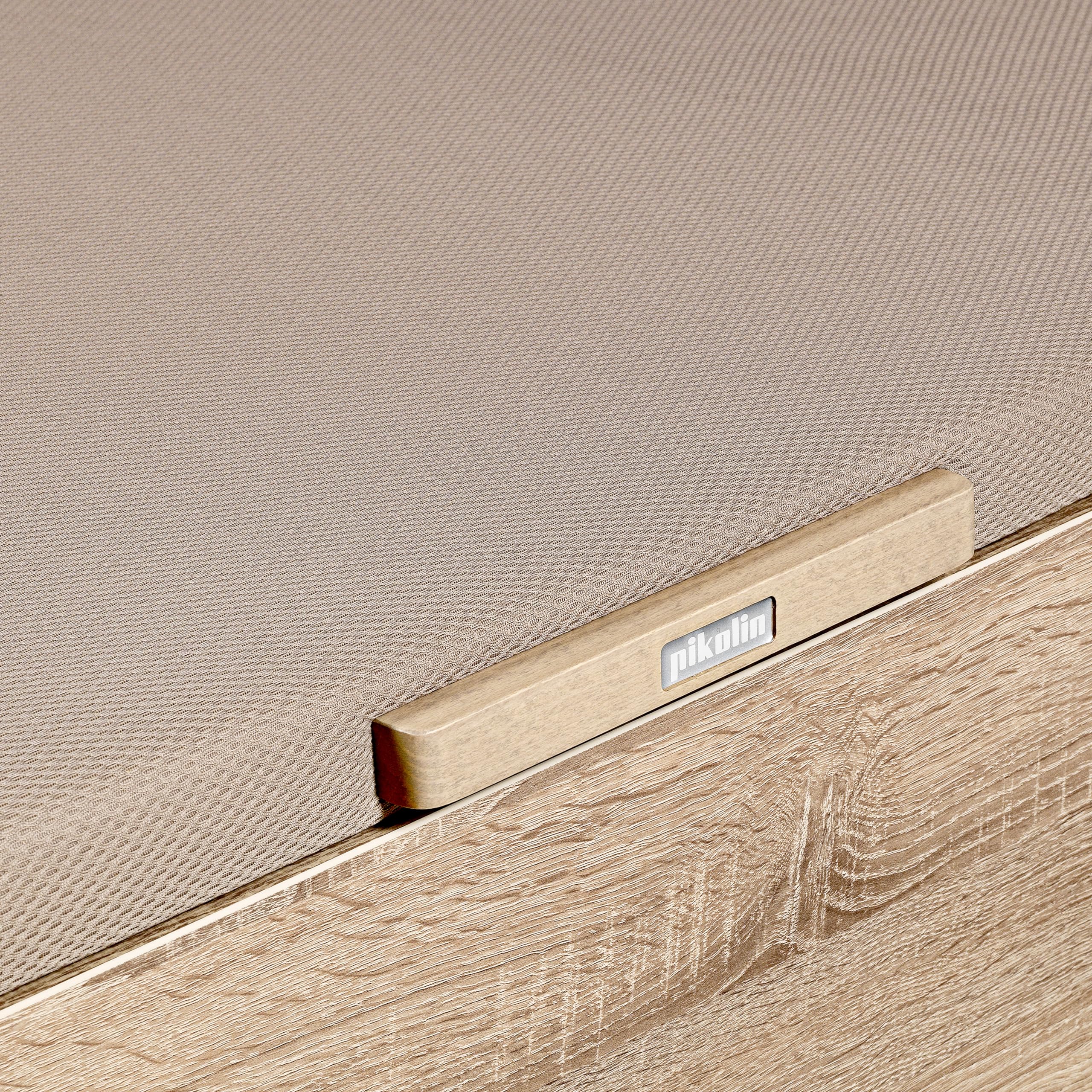 PIKOLIN Canapé Abatible Madera NATURBOX 2.0 | Entrega, Montaje y Retirada de Usado Incluida | 160x200 | Natural | Gran Capacidad de Almacenamiento | 36 cm Altura | 4 Esquinas Redondas