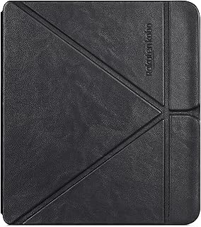Kobo Libra 2 SleepCover Case | Black | Sleep/Wake Technology | Built-in 2-Way Stand | Vegan Leather | Compatible with 7” Kobo Libra 2 eReader