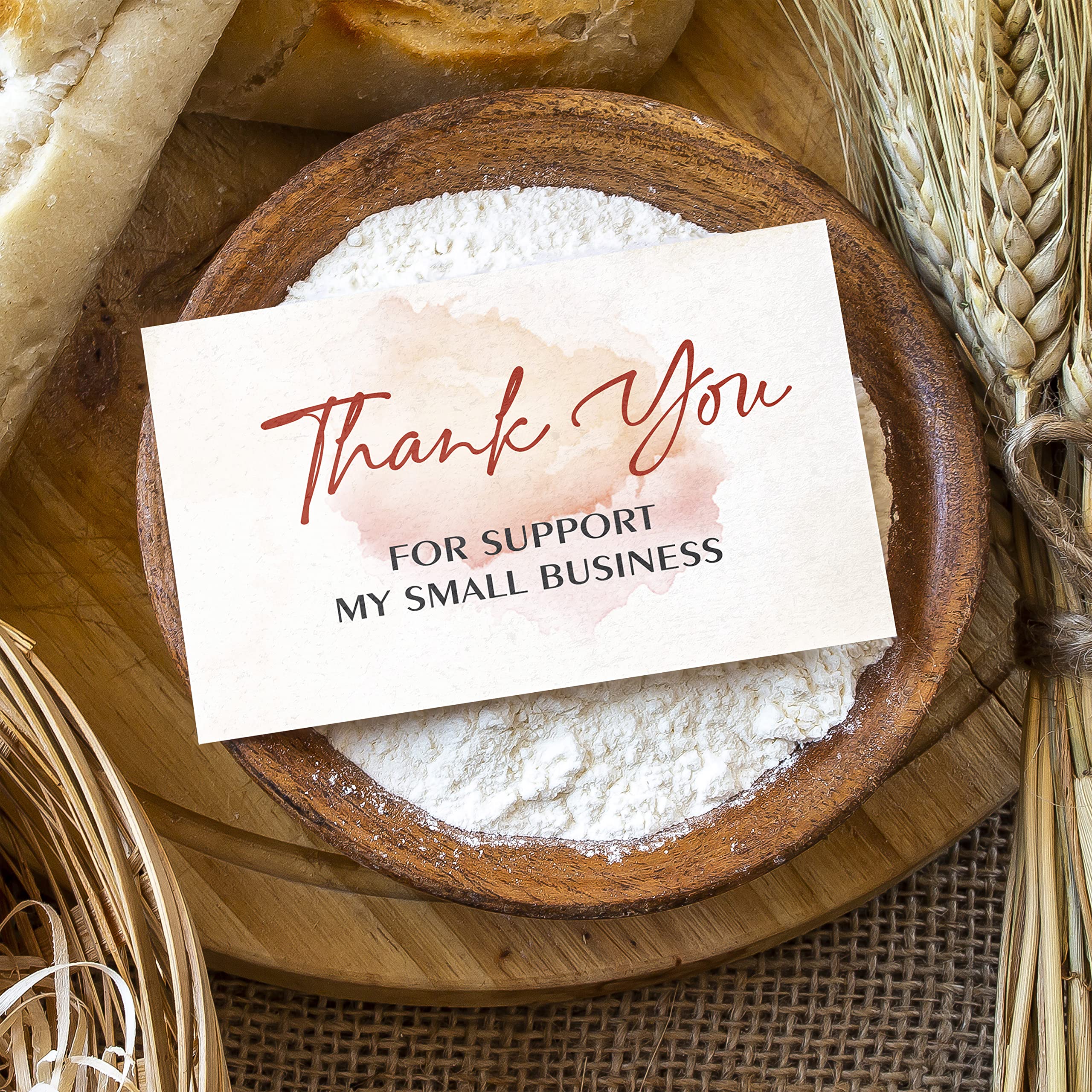 Rousrie Thank You Cards (Pack Of 100) With White Back For Small Business, Return Gifts, Packaging Material, Professional Use (Size – 3.5 inch by 2 inch), Design 4 2