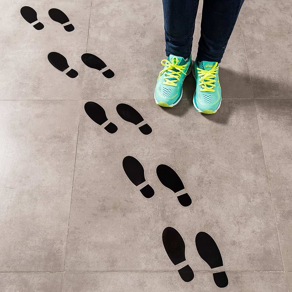 footprint floor decals