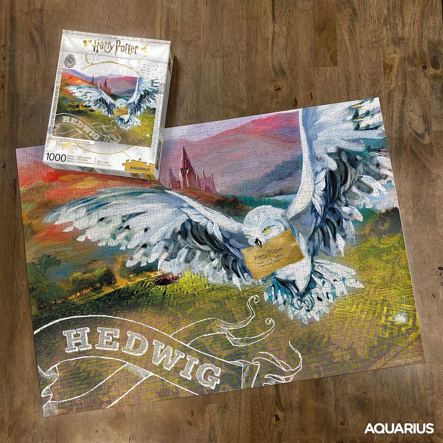 AQUARIUS Harry Potter Puzzle Hedwig (1000 Piece Jigsaw Puzzle) - Officially Licensed Harry Potter Merchandise & Collectibles - Glare Free - Precision Fit - Virtually No Puzzle Dust - 20 x 28 Inches