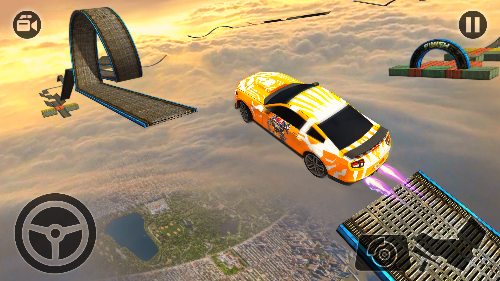 Random Track Car Impossible Tracks Stunt Car Carros Para Nios Coches