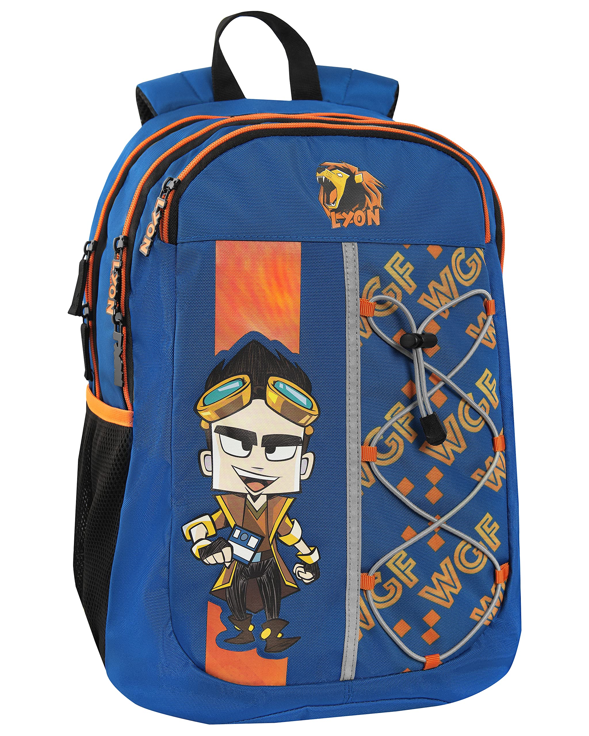 LYON GAMER - Zaino Scuola Media, Elementare per Bambini e Ragazzi, con Schienale Imbottito e Rinforzato, Spallacci Regolabili e Vano Principale + Tasca Frontale con Zip, cm 32x21x43h
