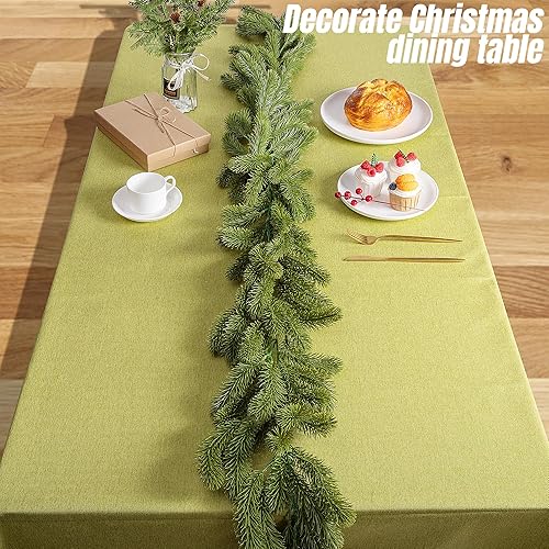 Miniatura 4 de Guirnalda de pino Norfolk de Navidad de 9.8 pies, pino Norfolk de un solo tenedor, guirnalda de pino artificial para mesa de Navidad, chimenea,