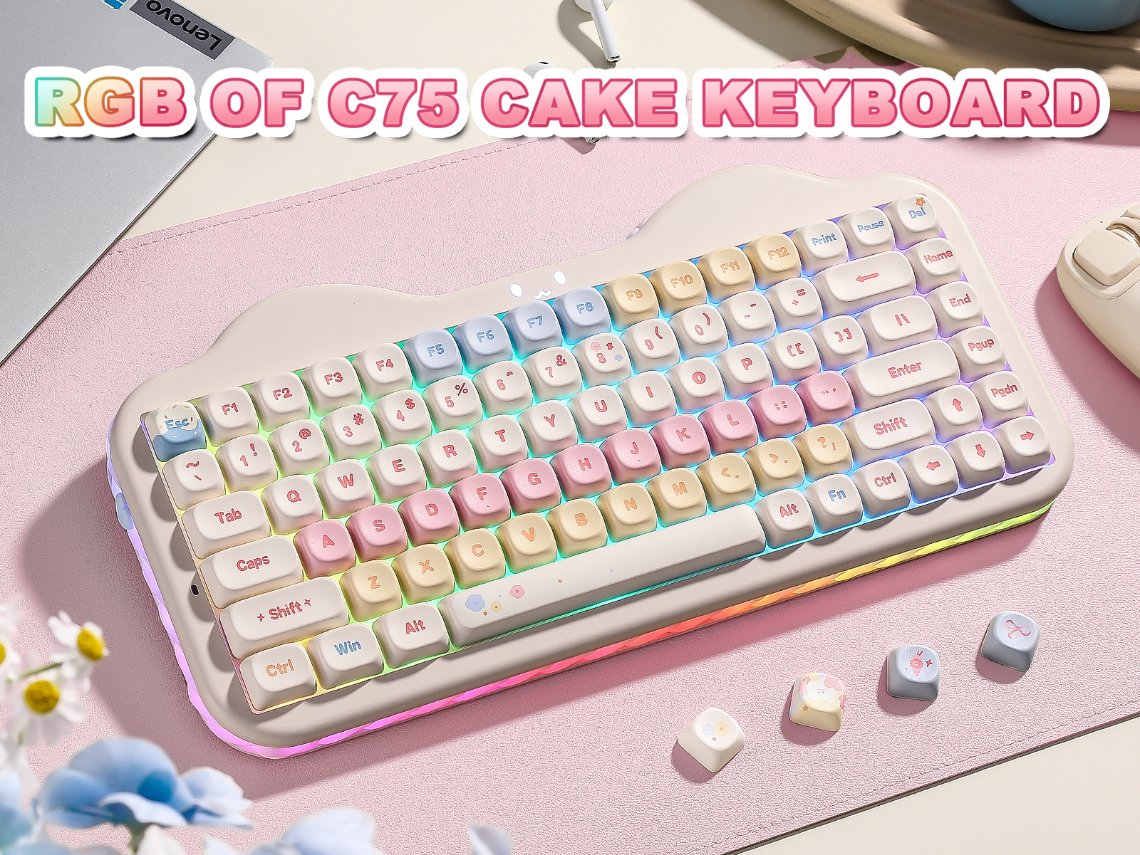 YUNZII C75 キーボード PRE-ORDER YUNZII C75 Cake Meow Wireless Mechanical Keyboard