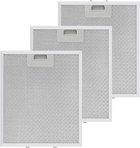 Updated W10169961A Range Hood Filter Replacement (3PCS) by Techecook, 5-Layer Aluminum Mesh Hood Grease Filter 10.5 x 12 Inch Fit for Whirlpool, Kitchen Aid, Jenn-Air Range Hoods