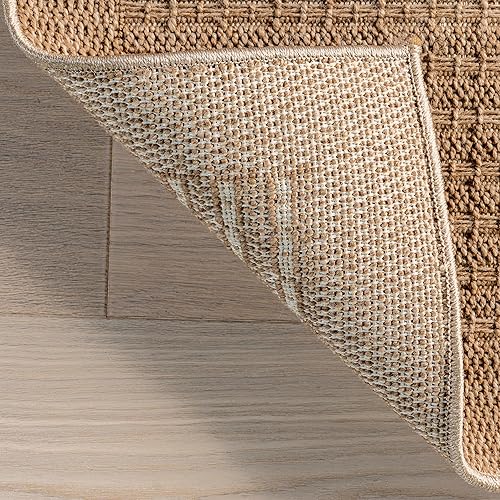 Miniatura 5 de nuLOOM Ladonna - Alfombra casual con bordes, 4 x 6 pies, natural