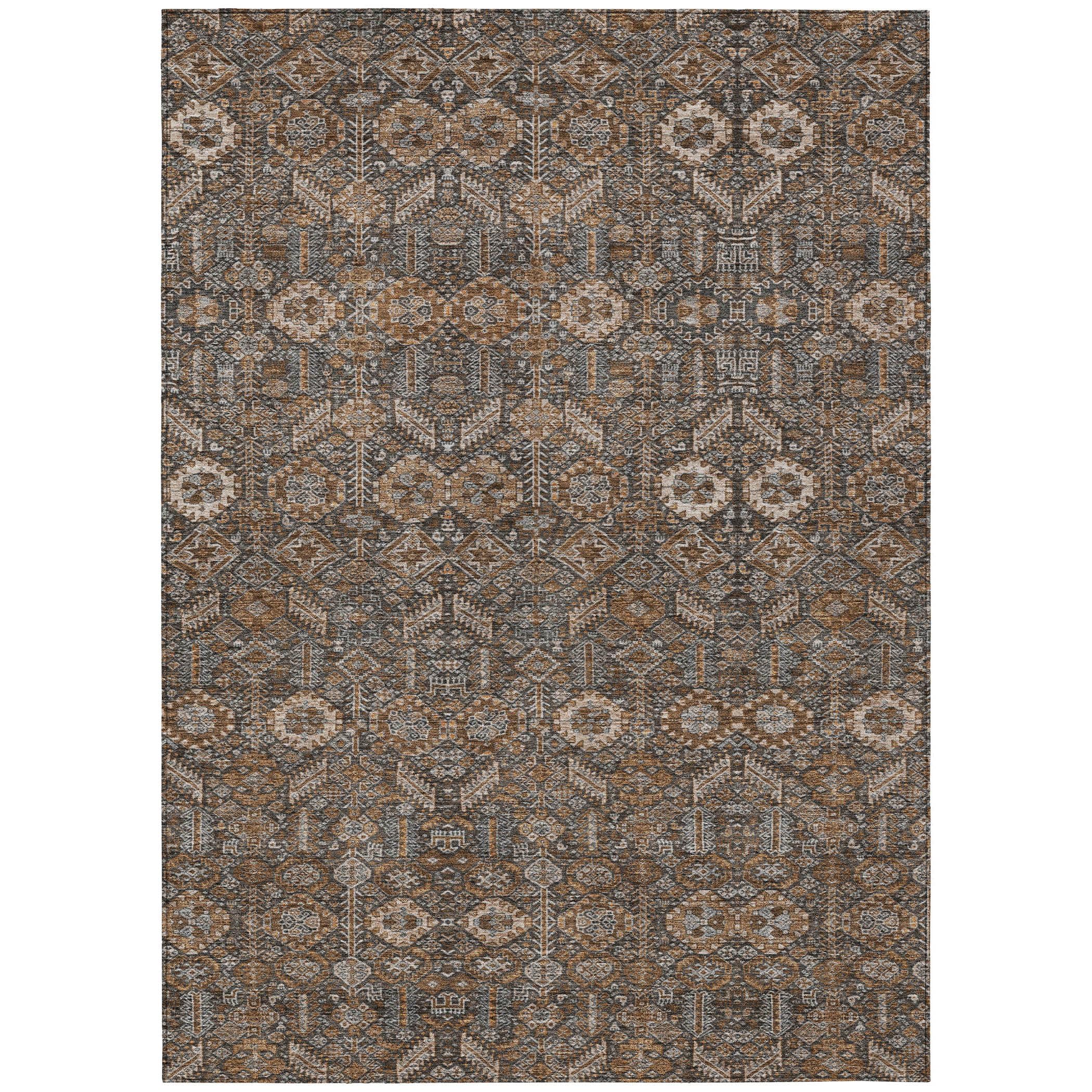 Addison Rugs Chantille ACN174 Brown 8' x 10 Indoor Outdoor Area Rug, SIMILAR LIKE Stain Resistant, Machine Washable, Non Shedding, Bedroom, Living Room, Dining Room, Kitchen Rug