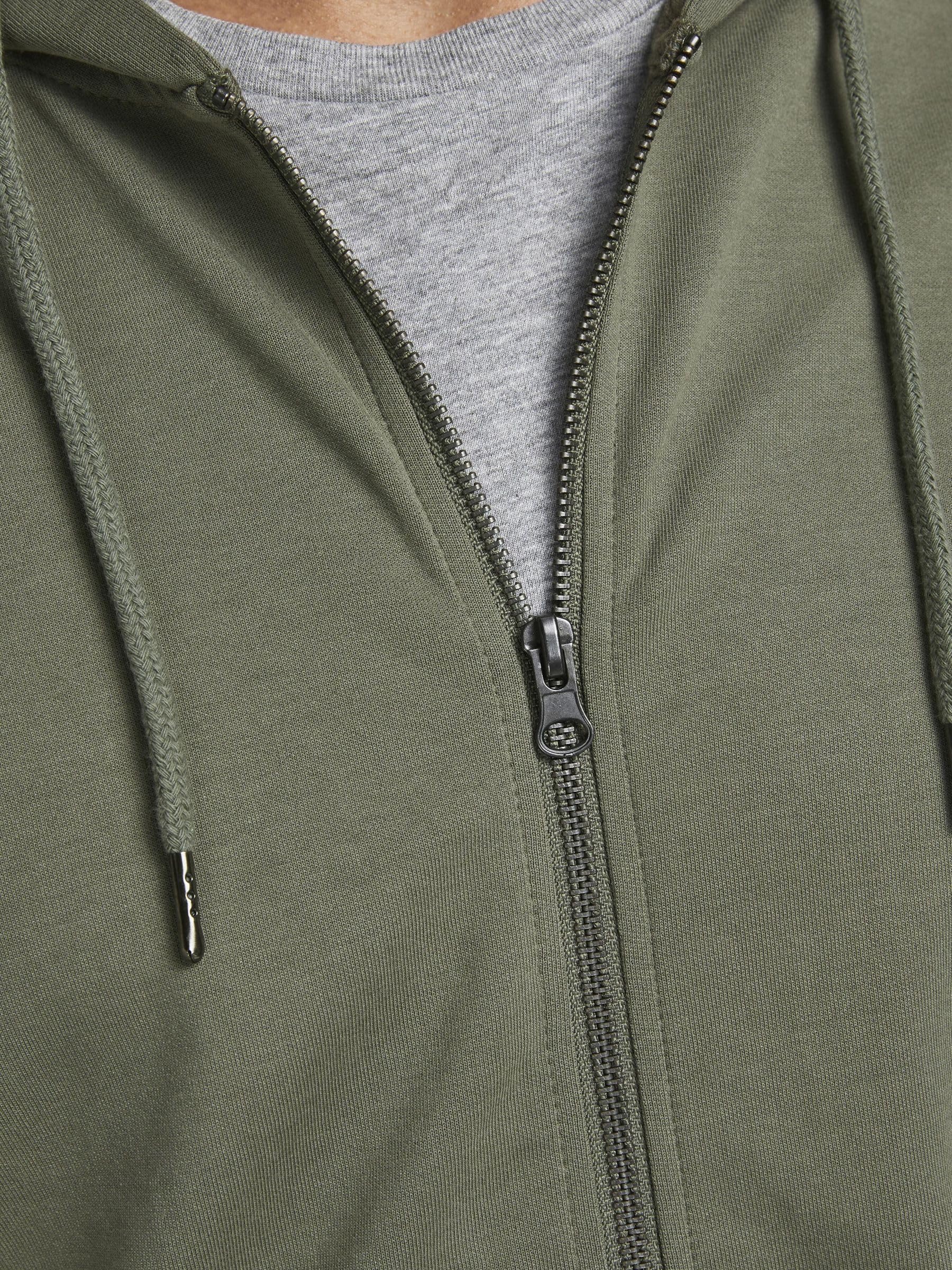 JACK & JONES Mens Basic Zip Hood