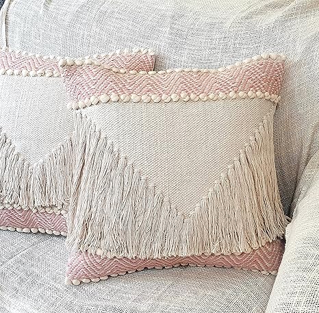 blush pillows amazon
