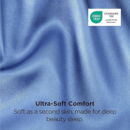 Vista 95 de Bedsure - Juego de 2 fundas de almohada de satén 06 - negro