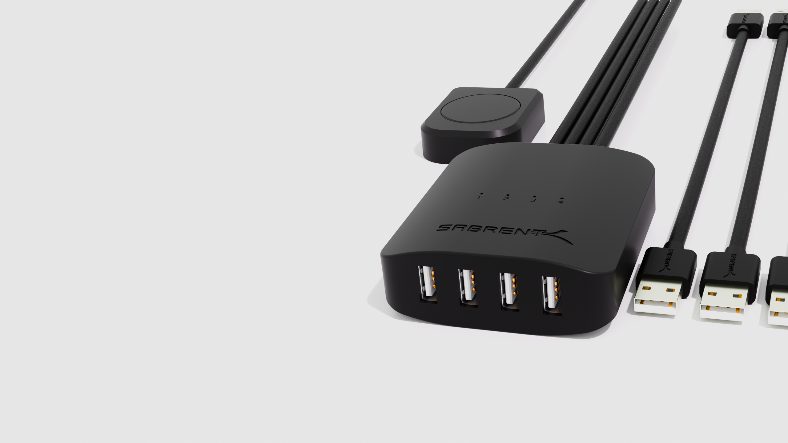 Sabrent USB 2.0 Sharing Switch - Connect 4 Computers To Peripherals With LED Indicators