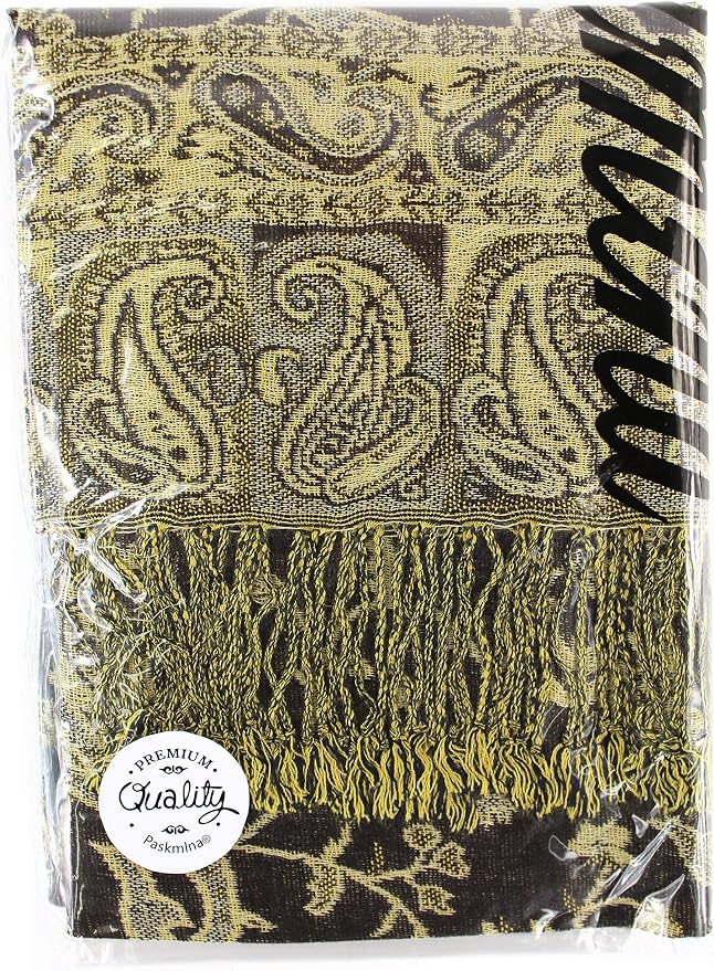 Pashmina reversible paisley en colores elegantes miniatura 5