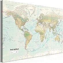 murando Mega XXXL World Map Picture 170 x 85 cm Canvas Picture in Size XXL Large Giant Picture to Mount for Same Wall Decoration DIY Brown Map K-A-0207-AK-H