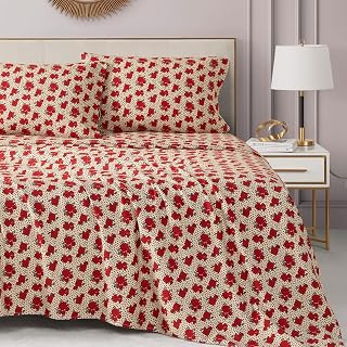 Juicy Couture Rose Leopard Printed Microfiber Sheet Set, 4-Piece King