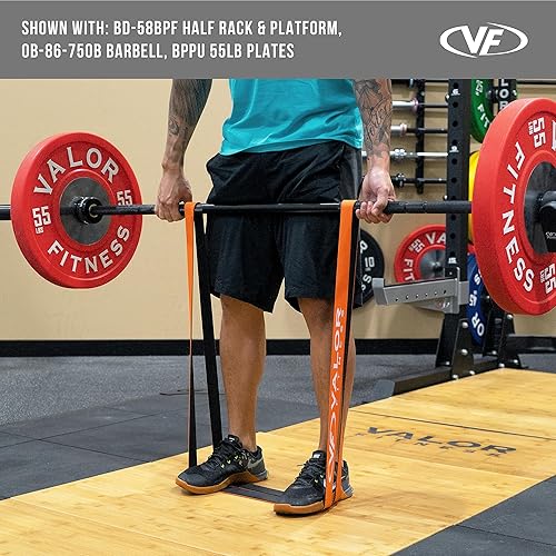 Miniatura 9 de Valor Fitness Bandas de resistencia PRB para dominadas, prensas de banco, sentadillas, peso muerto y más, tallas XS-XXL