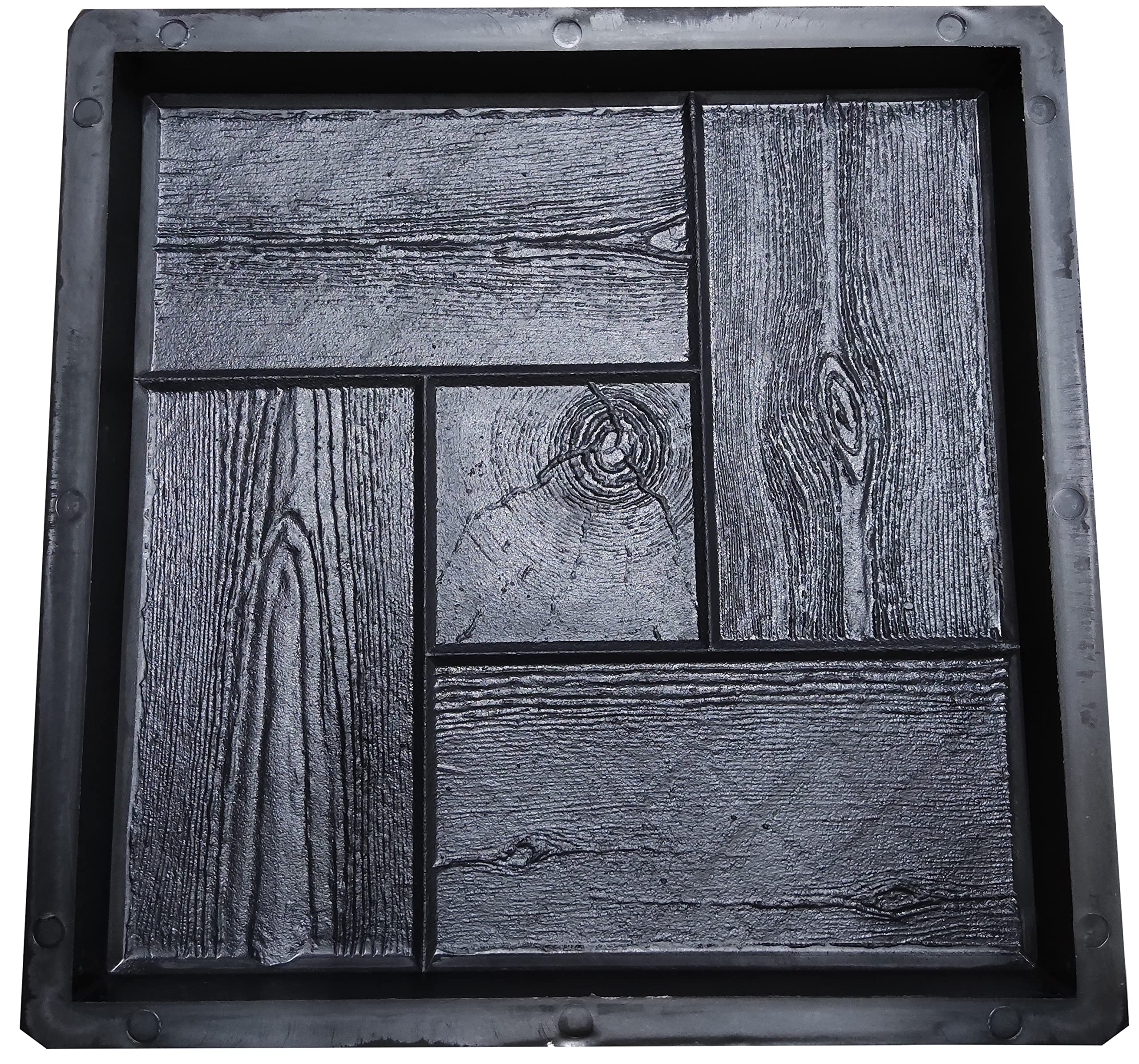 2 PCS Moldes 30x30x3cm, Losas De Pavimento, tarima, De Madera De Imitación, césped de jardín, decoración jardín, ruta, DIY, aceras, adoquines, Reutilizable, polivalente